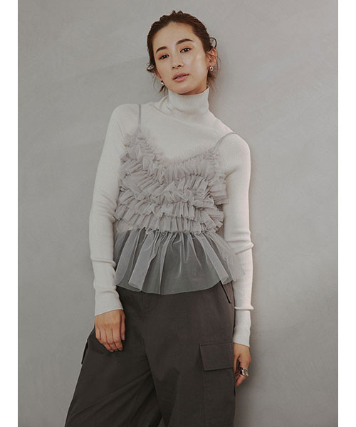 emmi atelier】チュールトップス|emmi エミ emmi atelier】チュールトップス|emmi エミ