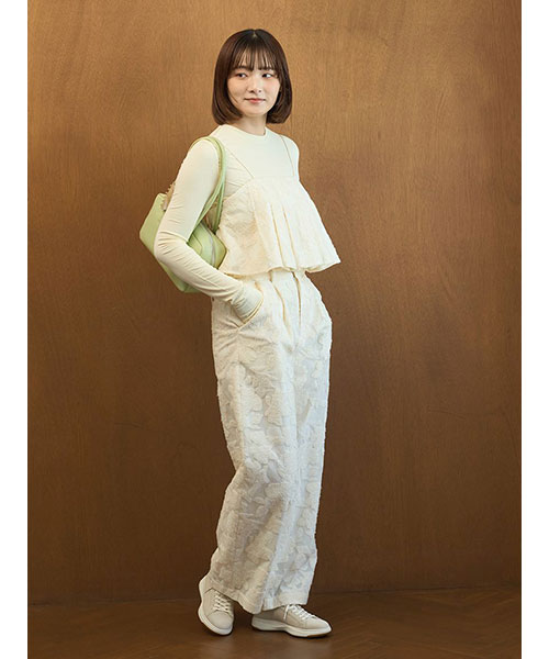 ≪美品≫ ローチェ 上下セット Mサイズ ジャガードタックビスチェ【セットアップ対応】｜emmi エミ