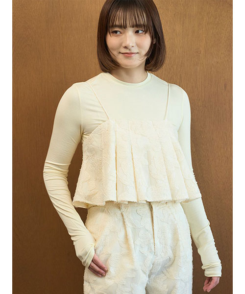 ジャガードタックビスチェ【セットアップ対応】｜emmi エミ