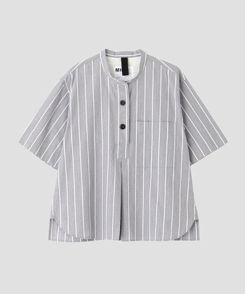 END ON END STRIPE COTTON SHIRT｜MHL. エムエイチエル