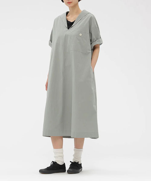 SANDED COTTON LINEN DRESS｜MHL. エムエイチエル