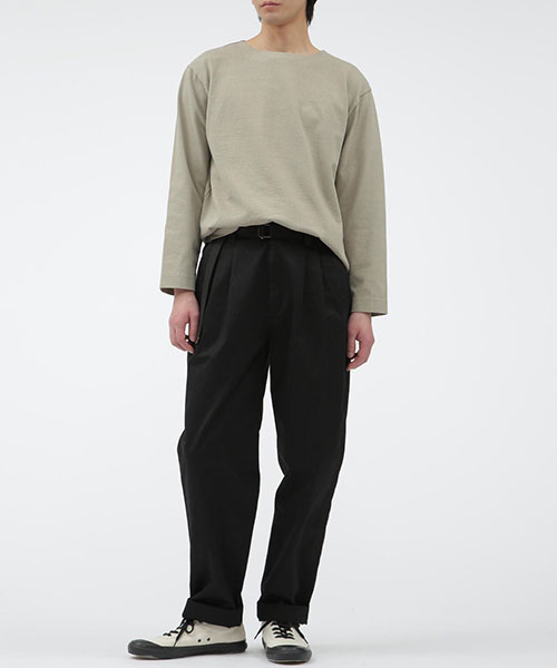 【MHL./新品】BRUSHED CHINO COTTON (S-Mサイズ相当) WASHED CHINO COTTON｜MHL. エムエイチエル