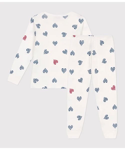 まゆぽん　プチバトーPETIT BATEAU ミルキーハートパジャマ S2 パジャマ_ハート（2才～5才）｜PETIT BATEAU プチバトー