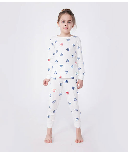 まゆぽん　プチバトーPETIT BATEAU ミルキーハートパジャマ S2 オンライン限定】ハートプリント半袖パジャマ | ベビー服・子供