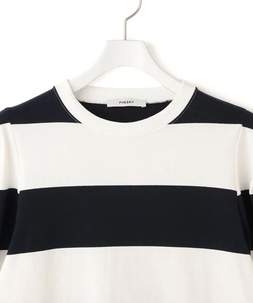 PHEENY（フィーニー）】別注 Heavy weight border tucked sleeve｜ADAM