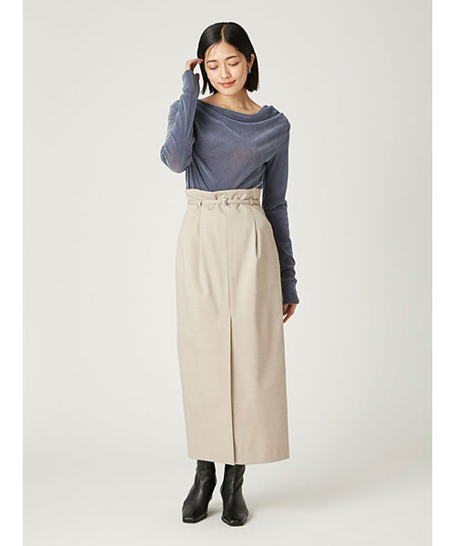 FrayID デコルテタックフロッキーチュールトップス FRAY I.D tシャツ デコルテタックフロッキーチュールトップス