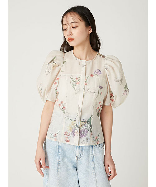 ★新品・タグ付【FRAY I.D】シアータックパフブラウス セール】シアータックパフブラウス（シャツ/ブラウス）｜FRAY