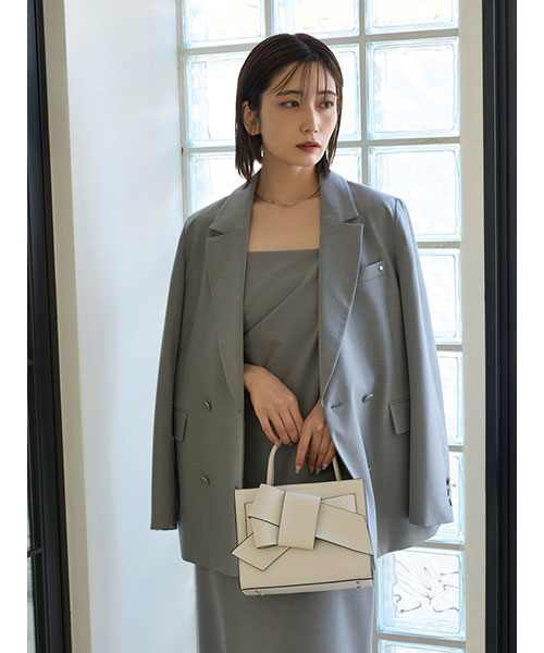 【美品】Frey フレイ ALL IN ONEPIECE カーキ【Mサイズ】 ラッフルボレロキャミドレス(マキシ・ロングワンピース