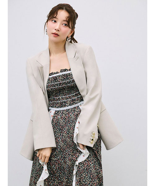 FRAY I.D MADE WITH LIBERTY FABRIC】ラッフルキャミソールドレス