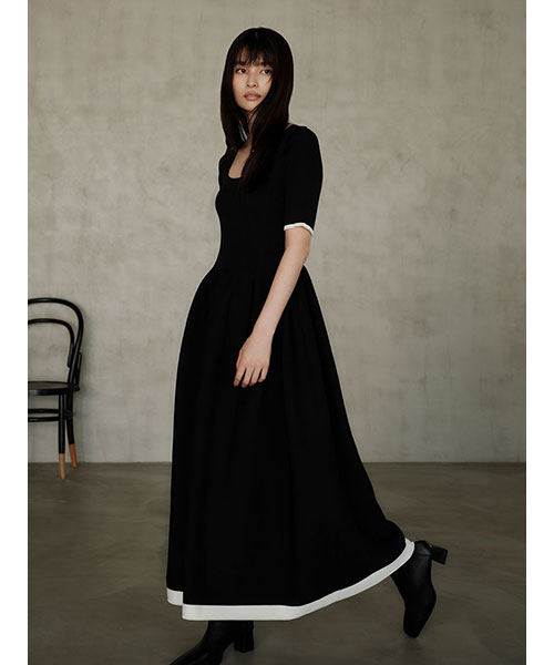 フレイアイディー　ワンピース スクエアーネックホールガーメントワンピース　新品 FRAY I.D ワンピース スクエアーネックホールガーメント