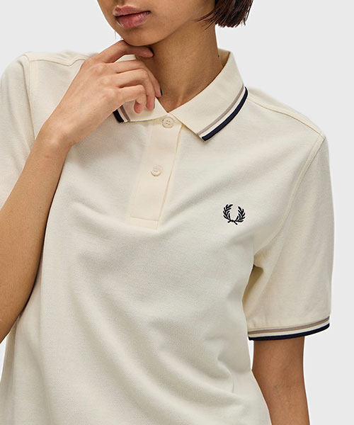 フレッドペリー ホワイト ポロシャツ 半袖　G3600 FRED PERRY:G3600 TWIN TIPPED SHIRTS（ポロシャツ）｜FRED