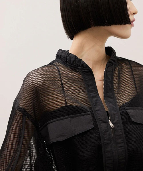 ドロストメッシュシャツ｜ADAM ET ROPE' FEMME アダム エ ロペ ファム