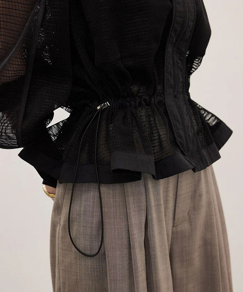 ドロストメッシュシャツ｜ADAM ET ROPE' FEMME アダム エ ロペ ファム