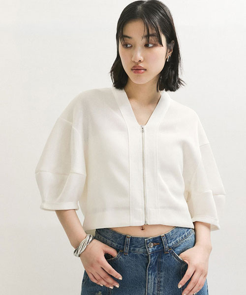 メッシュダンボールカーディガン｜ADAM ET ROPE' FEMME アダム