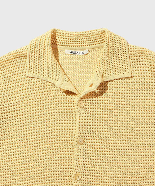 ※wave　【AURALEE】リネンメッシュニットシャツ wave様専用 【AURALEE】リネンメッシュニットシャツ