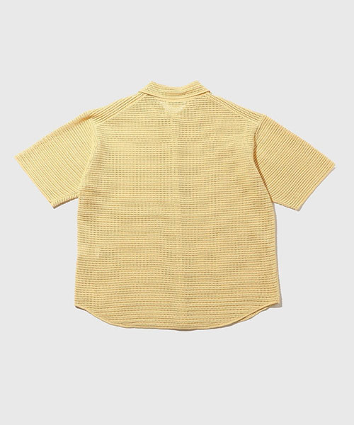 ※wave　【AURALEE】リネンメッシュニットシャツ AURALEE / SUPER HARD TWIST LINEN MESH KNIT SHIRT