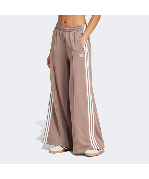 スリーストライプス ルーズ フレンチテリー ワイドレッグパンツ