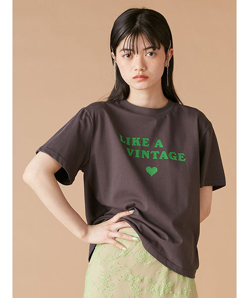 LIKE A VINTAGE”Tシャツ｜LILY BROWN リリー ブラウン