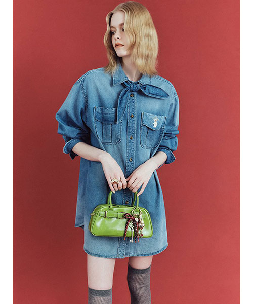 Lily Bear（リリーベア）スカーフ付きオーバーシャツ Lily Bearスカーフ付きオーバーシャツ(Tシャツ・シャツ