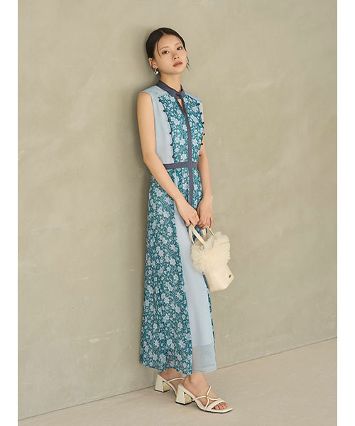 LILY BROWN スイッチングシフォンワンピース LILY BROWN（リリーブラウン）の「スイッチングシフォン