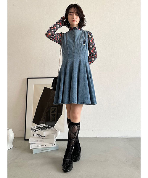 LILY BROWN × ANNA SUI】フレアミニワンピース|LILY BROWN LILY BROWN × ANNA SUI】フレアミニワンピース|LILY BROWN