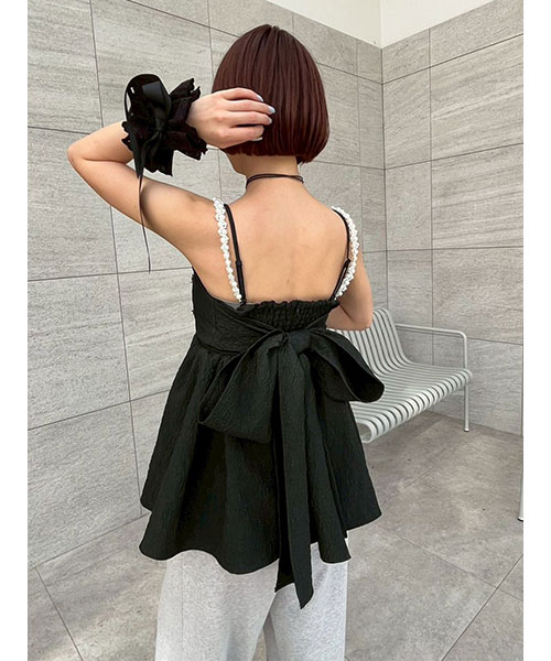 LILY BROWN ロングリボンシュシュ 黒black バリエーションリボンシュシュ｜LILY BROWN リリーブラウン
