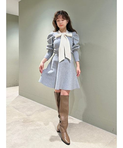 New Year Special Item】ボウタイニットセットアップ｜LILY