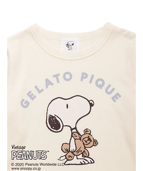PEANUTS】【KIDS】SNOOPY×BEAR ワンポイントロンT｜gelato pique