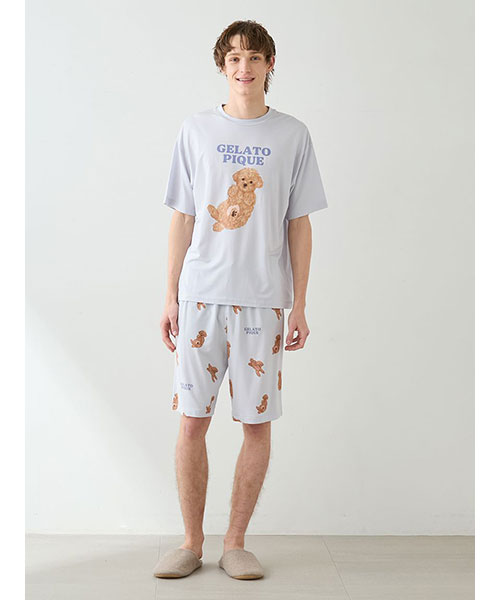 HOMME】ドッグワンポイントTシャツ｜gelato pique ジェラート ピケ