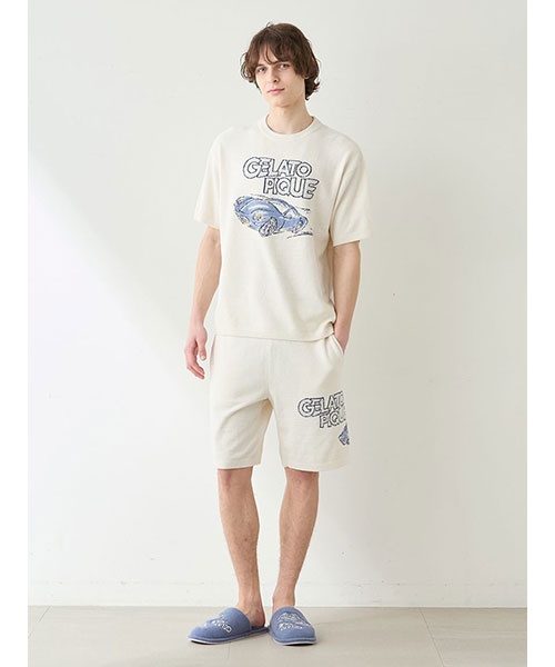 キャピタル　モクシャンブレーピエロシャンデリアパンツ HOMME】エアリーモコスタービークルジャガードハーフパンツ｜gelato