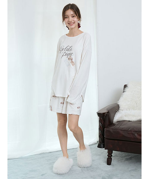 シーズー柄ショートパンツ｜gelato pique ジェラート ピケ