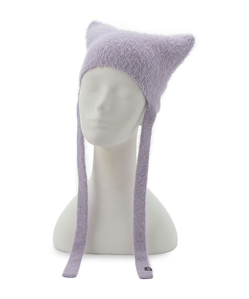 猫耳バラクラバ ROOP TOKYO ニット帽 ニットキャップ ひも付き ネコ耳