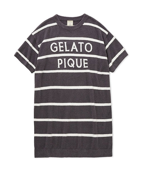 gelato pique スムーズィーロゴジャガードワンピース スムーズィーロゴジャガードワンピース｜gelato pique