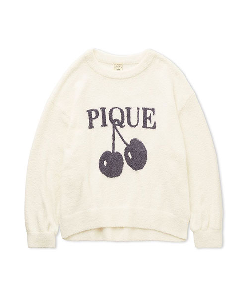 ジェラートピケ チェリージャガード プルオーバー　上下セット さくらんぼ ジェラートピケ gelato pique チェリージャガードプルオーバー