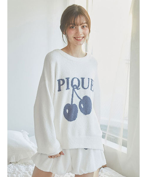 ジェラートピケ　チェリージャガード プルオーバー gelato pique（ジェラートピケ）の「チェリージャガードプル