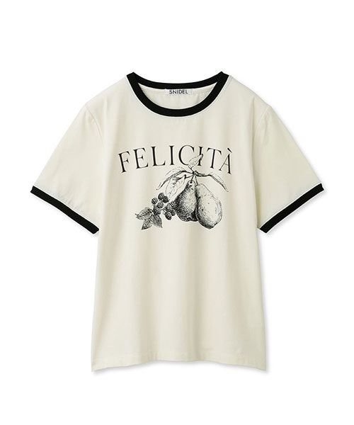 SNIDEL ♡ 先細 ORGANICSフォトプリントTシャツ