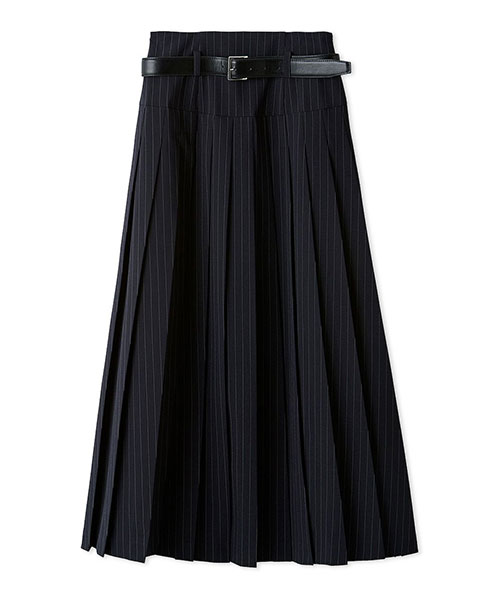 SNIDEL / スナイデル/ベルト付きプリーツロングスカート ベルト付きプリーツロングスカート（スカート）｜SNIDEL