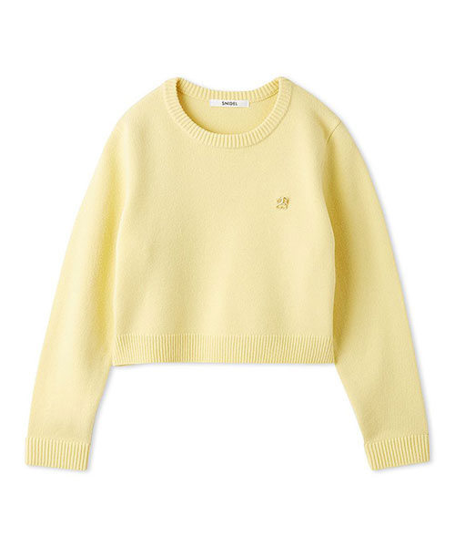 スナイデル　正規　ミニブローチプルオーバー　ホワイト　新品　snidel SNIDEL｜ミニブローチプルオーバー | Rakuten Fashion(楽天
