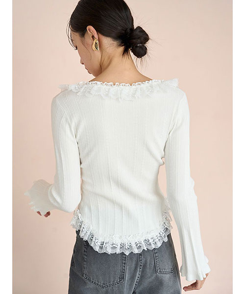 Sustainableフリルニットプルオーバー｜SNIDEL スナイデル