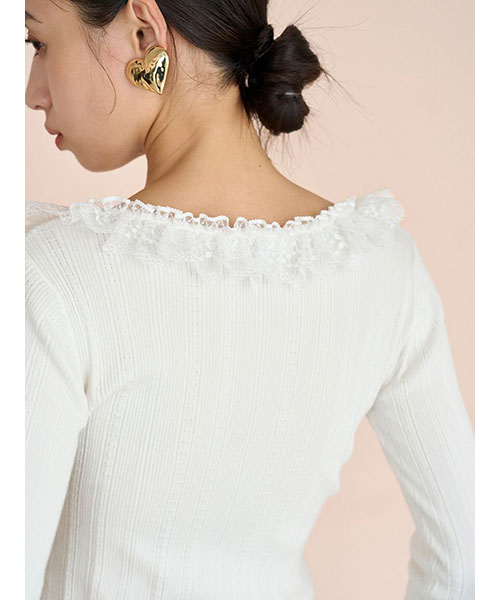 Sustainableフリルニットプルオーバー｜SNIDEL スナイデル