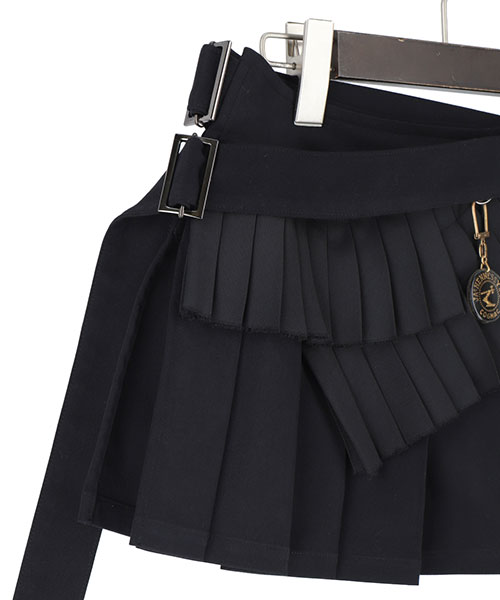 pleats rolled mini skirt|KIDILL KYOTO キディル キョウト pleats rolled mini skirt|KIDILL KYOTO キディル キョウト