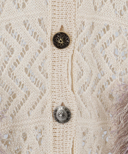 revival fringe knit cardigan|KIDILL KYOTO キディル キョウト revival fringe knit cardigan|KIDILL KYOTO キディル キョウト