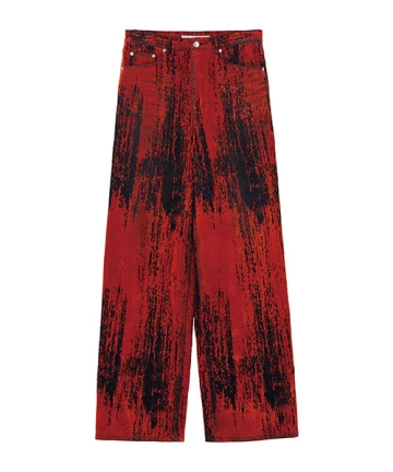 johnです。 FLOCKED DENIM WIDE PANTS｜JOHN LAWRENCE SULLIVAN ジョン