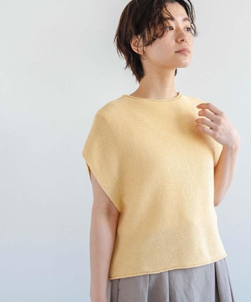 ペーパーヤーンフレンチニットベスト｜CLASKA Gallery & Shop DO