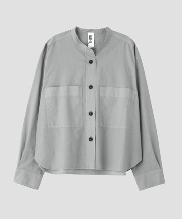 MHL. COTTON RAMIE POPLIN シャツ　バンドカラー　近年 MHL.｜COTTON RAMIE POPLIN｜バンドカラーシャツ｜イエロー