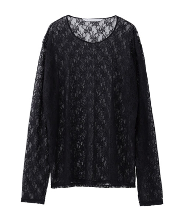 ジョンローレンスサリバン24ss　UNEVEN LACE LS TOP JOHN LAWRENCE SULLIVAN（ジョンローレンスサリバン）の「UNEVEN