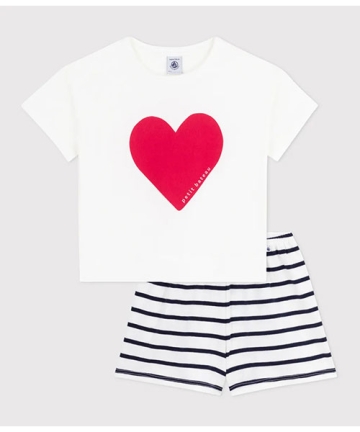 半袖パジャマ_ハート｜PETIT BATEAU プチバトー
