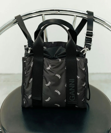 GANNI for ADAM ET ROPE'】Re-Tech Logo Print Small Tote｜ADAM ET