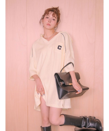 Champion】フード付きボックスミニワンピース｜FRAY I.D フレイ