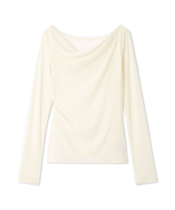 FRAY I.D デコルテタックフロッキーチュールトップス FWCT254088 デコルテタックフロッキーチュールトップス(カットソー